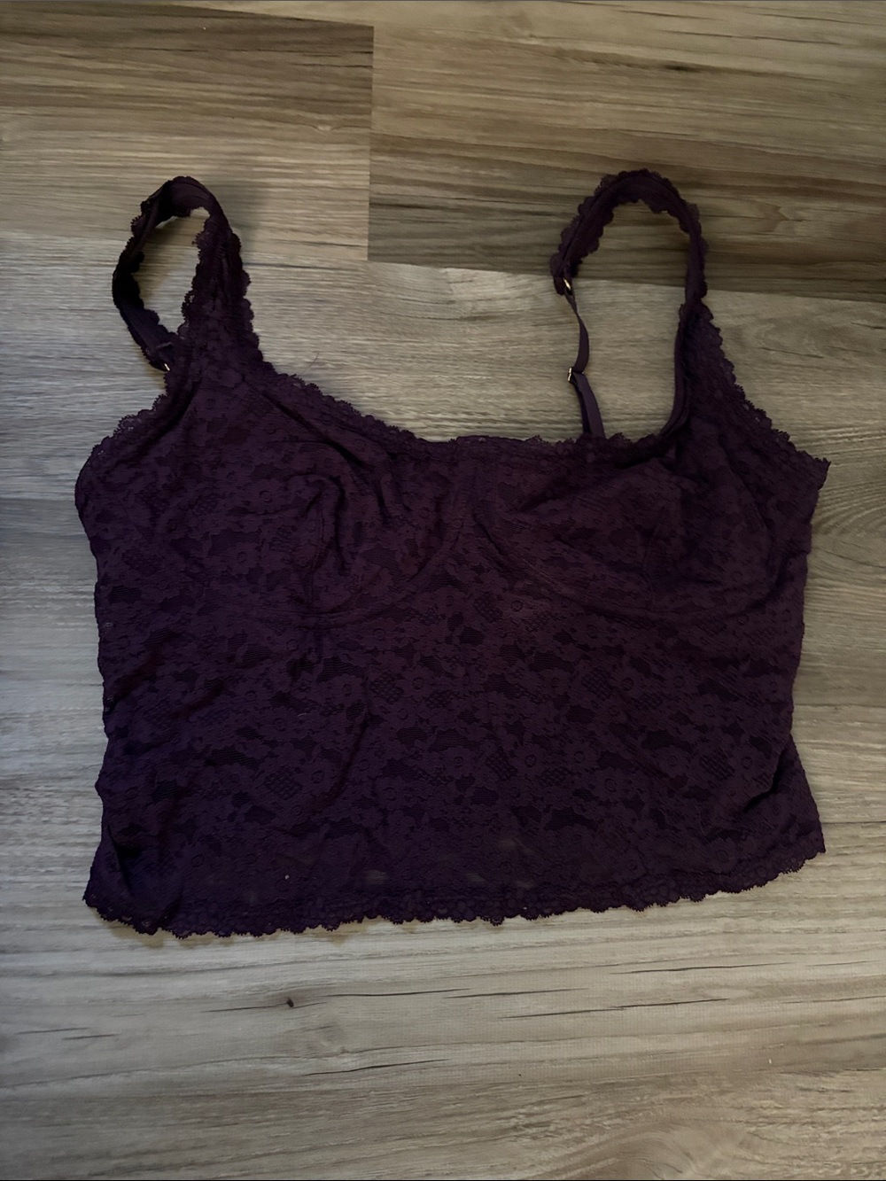 American Eagle Outfitters Lace Bralette Cami - Plum
